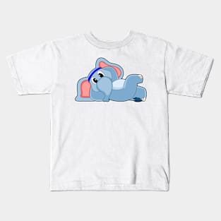 Elephant Fitness Abs Workout Sports Kids T-Shirt